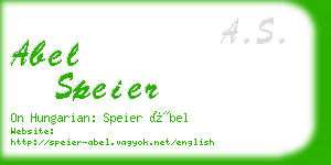 abel speier business card